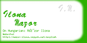 ilona mazor business card